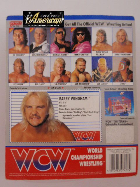 WCW　galoob社製　`９１年版　バリー・ウインダム (ブルー・タイツ)　　UＫカード版